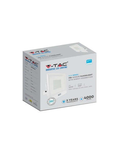 Projektor V-Tac Sku20279 Vt-158S 6500K 50W 4000Lm