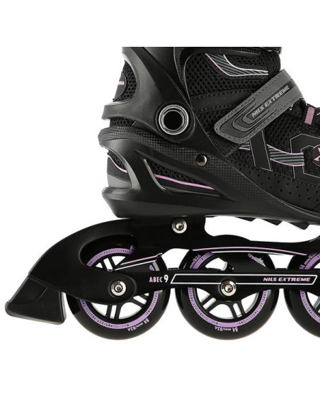 Łyżworolki Nils Extreme Na9157 Czarno-Fioletowe Rozm. 45