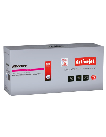 Activejet Atk-5240Mn Toner (Zamiennik Kyocera Tk-5240M  Supreme  3000 Stron  Czerwony)