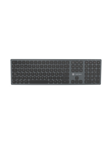 Natec Nkl-1830 Klawiatura Uniwersalne Rf Wireless + Bluetooth Qwerty Hiszpański Czarny, Szary