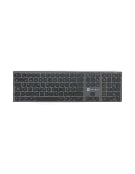 Natec Nkl-1830 Klawiatura Uniwersalne Rf Wireless + Bluetooth Qwerty Hiszpański Czarny, Szary