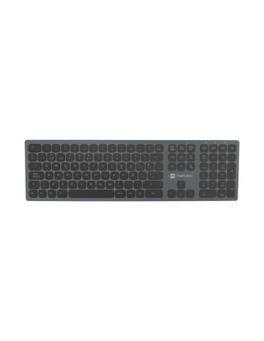 Natec Nkl-1830 Klawiatura Uniwersalne Rf Wireless + Bluetooth Qwerty Hiszpański Czarny, Szary