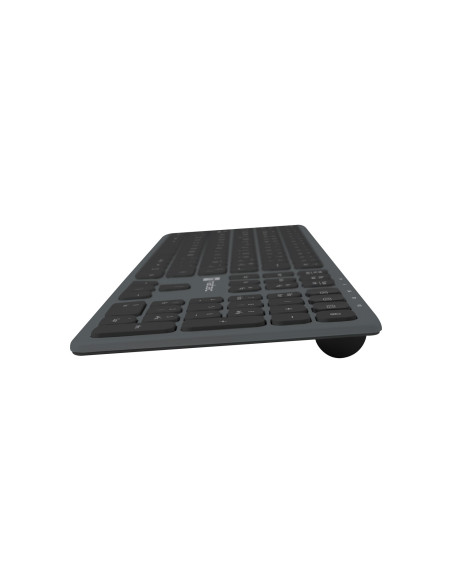 Natec Nkl-1830 Klawiatura Uniwersalne Rf Wireless + Bluetooth Qwerty Hiszpański Czarny, Szary