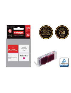 Activejet Acc-571Mnx Tusz (Zamiennik Canon Cli-571Xlm  Supreme  12 Ml  Czerwony) 2