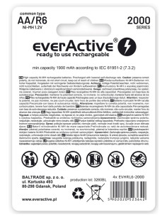 Zestaw Akumulatorków Everactive Evhrl6-2000 (2000Mah   Ni-Mh) 2