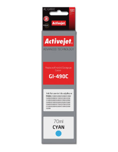 Activejet Ac-G490C Tusz (Zamiennik Canon Gi-490C  Supreme  70 Ml  7000 Stron, Niebieski)