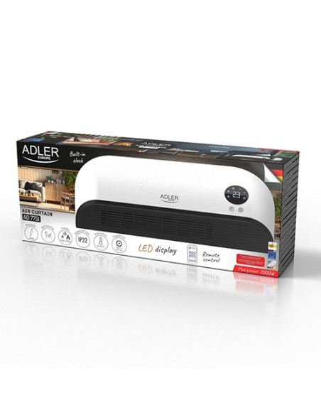 Adler Ad 7751 Kurtyna Powietrzna Czarny, Biały 2000 W
