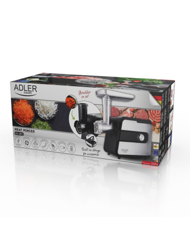 Adler Ad 4813 Maszynka Do Mielenia 2000 W Czarny, Srebrny