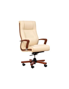 Fotel Skórzany Ambassador Kremowy