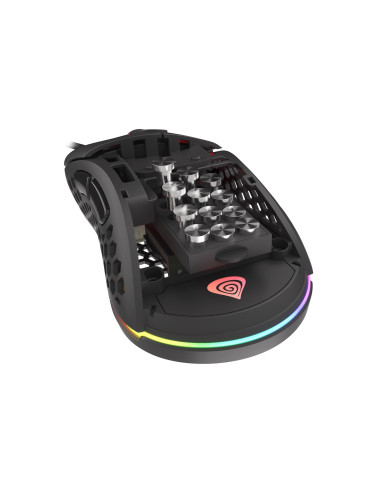 Mysz Dla Graczy Genesis Xenon 800 Lekka 16000 Dpi Pmw3389 Rgb Czarna Gamingowa