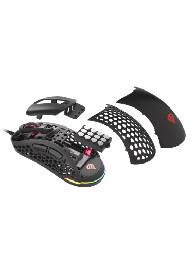 Mysz Dla Graczy Genesis Xenon 800 Lekka 16000 Dpi Pmw3389 Rgb Czarna Gamingowa