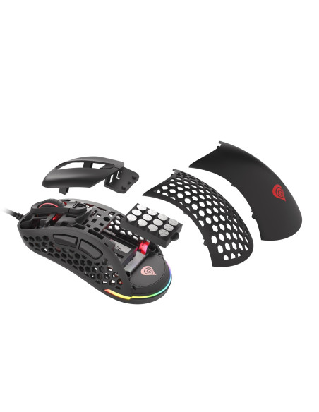 Mysz Dla Graczy Genesis Xenon 800 Lekka 16000 Dpi Pmw3389 Rgb Czarna Gamingowa