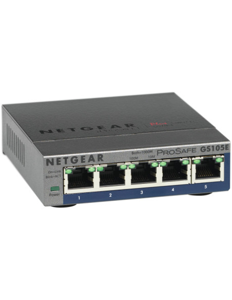 Switch Netgear Gs105E-200Pes 5P Unmanaged Gigabit
