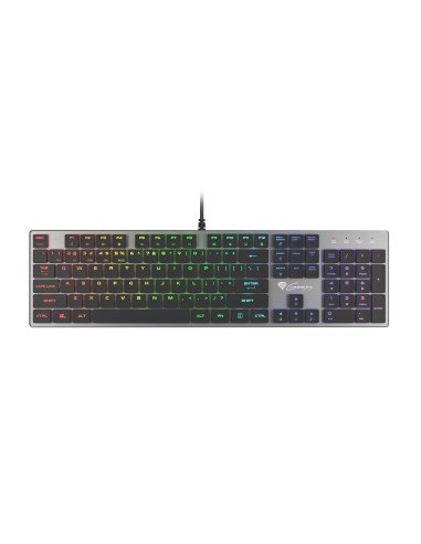 Genesis Thor 420 Rgb Klawiatura Gaming Usb Azerty Us English Srebrny