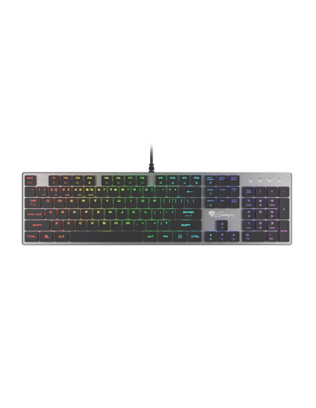 Genesis Thor 420 Rgb Klawiatura Gaming Usb Azerty Us English Srebrny