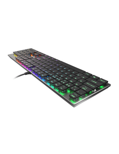 Genesis Thor 420 Rgb Klawiatura Gaming Usb Azerty Us English Srebrny