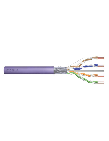 Kabel Instalacyjny Digitus Kat.6, F/Utp, B2Ca, Awg23/1, Lsoh, 500M, Fioletowy, Szpula