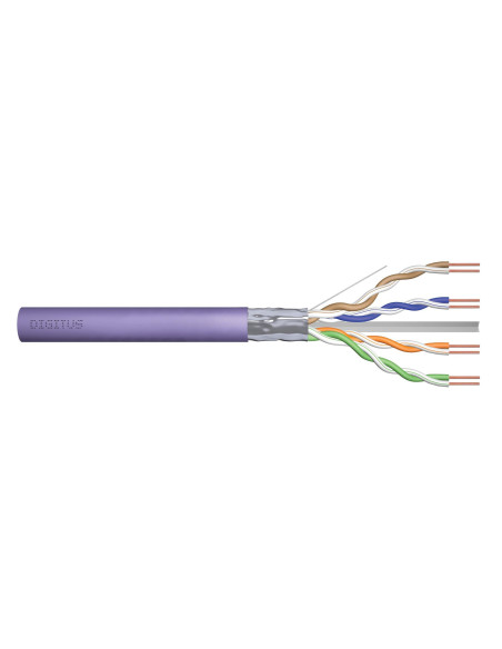 Kabel Instalacyjny Digitus Kat.6, F/Utp, B2Ca, Awg23/1, Lsoh, 500M, Fioletowy, Szpula