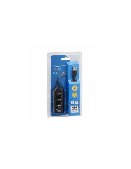Hub Esperanza Ea116 (4X Usb 2.0  Kolor Czarny)