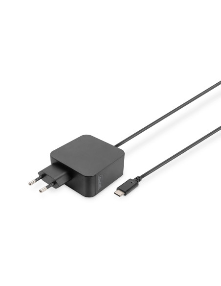 Ładowarka Sieciowa Zasilacz 1X Usb-C Pd 3.0 Max. 65W Zintegrowany Kabel 1,2M Czarna
