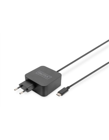 Ładowarka Sieciowa Zasilacz 1X Usb-C Pd 3.0 Max. 65W Zintegrowany Kabel 1,2M Czarna