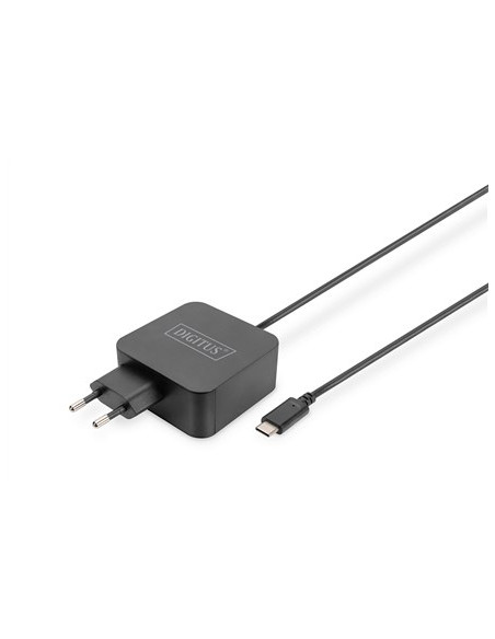 Ładowarka Sieciowa Zasilacz 1X Usb-C Pd 3.0 Max. 65W Zintegrowany Kabel 1,2M Czarna