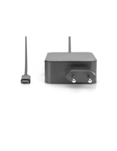 Ładowarka Sieciowa Zasilacz 1X Usb-C Pd 3.0 Max. 65W Zintegrowany Kabel 1,2M Czarna