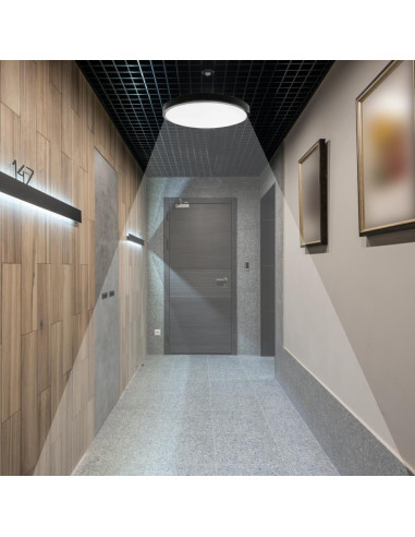 Plafon V-Tac Vt-8618S Natynkowy 18W Led Ip44 30Cm Czujnik Ruchu 4000K 1830Lm (Sku 76691) Czarny