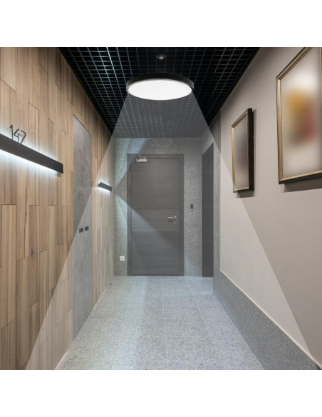 Plafon V-Tac Vt-8618S Natynkowy 18W Led Ip44 30Cm Czujnik Ruchu 4000K 1830Lm (Sku 76691) Czarny