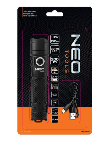 Latarka Akumulatorowa Usb C 1500 Lm Sst40 Led