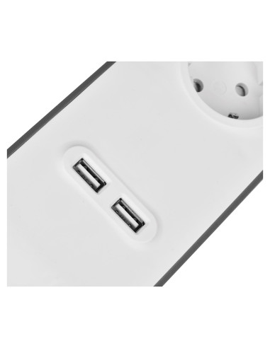 Listwa Zasilająca Belkin Power Surge 4-Port + 2Xusb-A 2M Grey/White Schuko
