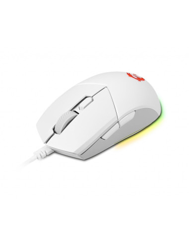 Msi Clutch Gm11 White Myszka Oburęczny Usb Typu-A Optyczny 5000 Dpi