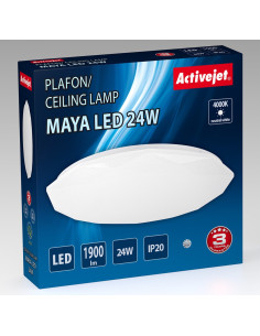 Nowoczesny Plafon Sufitowy Led Activejet Maya 24W 2