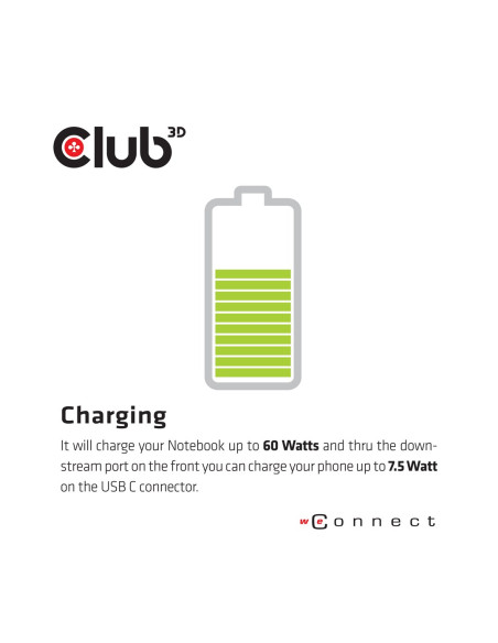 Club3D Csv-1562 Stacja Dokująca Dokujący Usb 3.2 Gen 1 (3.1 Gen 1) Type-C Czarny