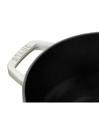 Garnek Żeliwny Okrągły Snowflake Staub  40506-548-0 - Biały 3.6 Ltr