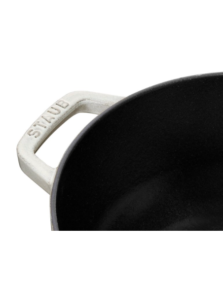 Garnek Żeliwny Okrągły Snowflake Staub  40506-548-0 - Biały 3.6 Ltr