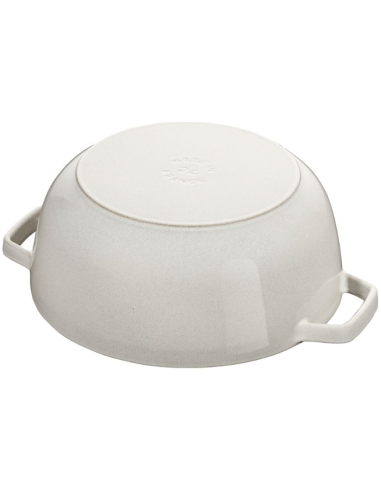 Garnek Żeliwny Okrągły Snowflake Staub  40506-548-0 - Biały 3.6 Ltr