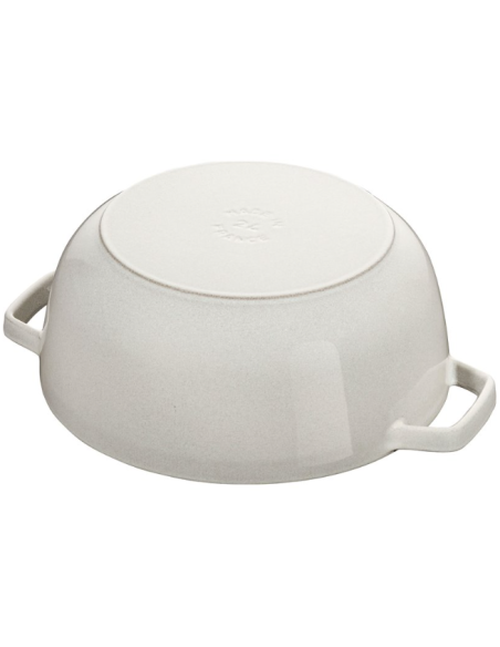 Garnek Żeliwny Okrągły Snowflake Staub  40506-548-0 - Biały 3.6 Ltr