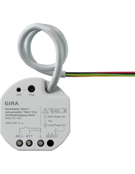 Gira Aktor Przekaźnikowy/Żaluzjowy 2X/1X 16 A Pt Knx One 506200