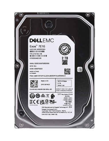 Dell 2Tb 7.2K Rpm Sata 6Gbps 512N 3.5In Cabled Hard Drive For Pe T150