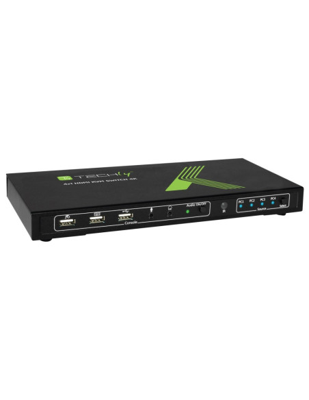Techly 4X1 Usb Hdmi Kvm Switch 4Kx2K Idata Kvm-Hdmi4U Przełącznik Kvm Czarny
