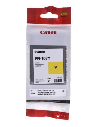 Canon Pfi-107Y Oryginalny Żółty 1 Szt.