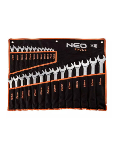 Klucze Płasko-Oczkowe Neo Tools 6-32 Mm, Zestaw 26 Sztuk