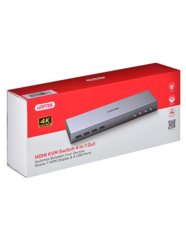 Unitek V306A Przełącznik Kvm Szary