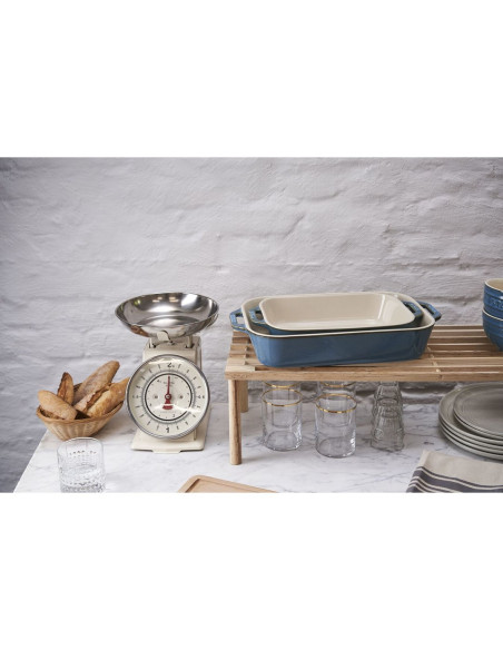 Zestaw 2 Prostokątnych Półmisków Ceramicznych Staub 40511-924-0 - Antyczny Turkusowy