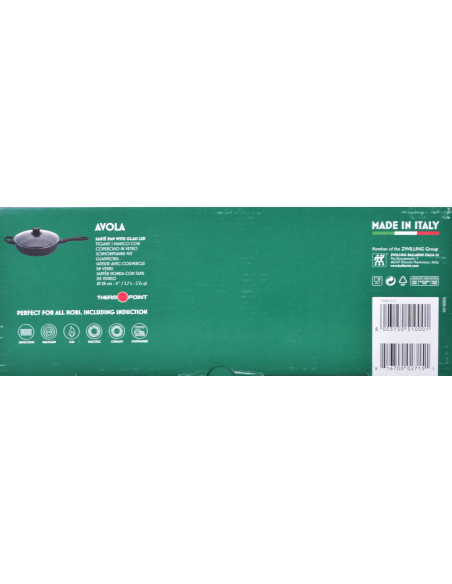 Patelnia Ballarini Avola Sauté Z 2 Uchwytami I Pokrywką Tytanowa 28 Cm 75002-914-0