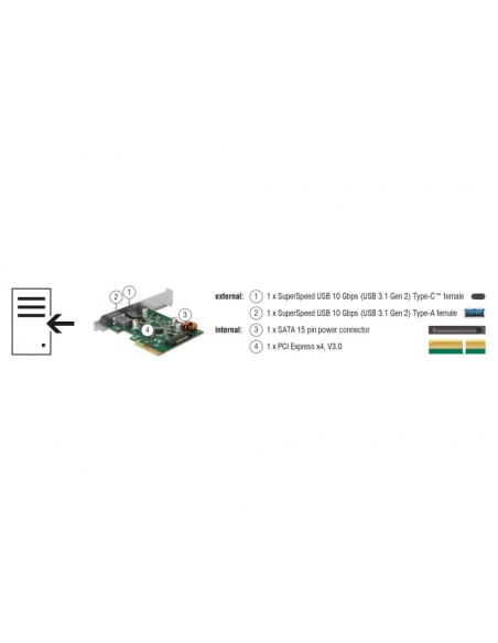 Delock 90299 Adapter Wewnętrzny Usb 3.2 Gen 1 (3.1 Gen 1)