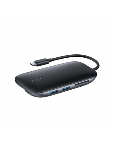 Aukey Hub Usb C Cb-C71 8W1 Rj45 Hdmi 4K Pd 100W