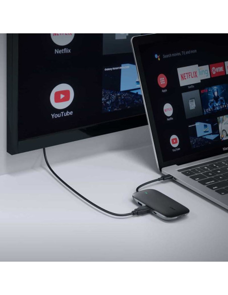 Aukey Hub Usb C Cb-C71 8W1 Rj45 Hdmi 4K Pd 100W