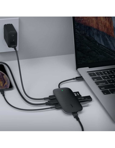Aukey Hub Usb C Cb-C71 8W1 Rj45 Hdmi 4K Pd 100W